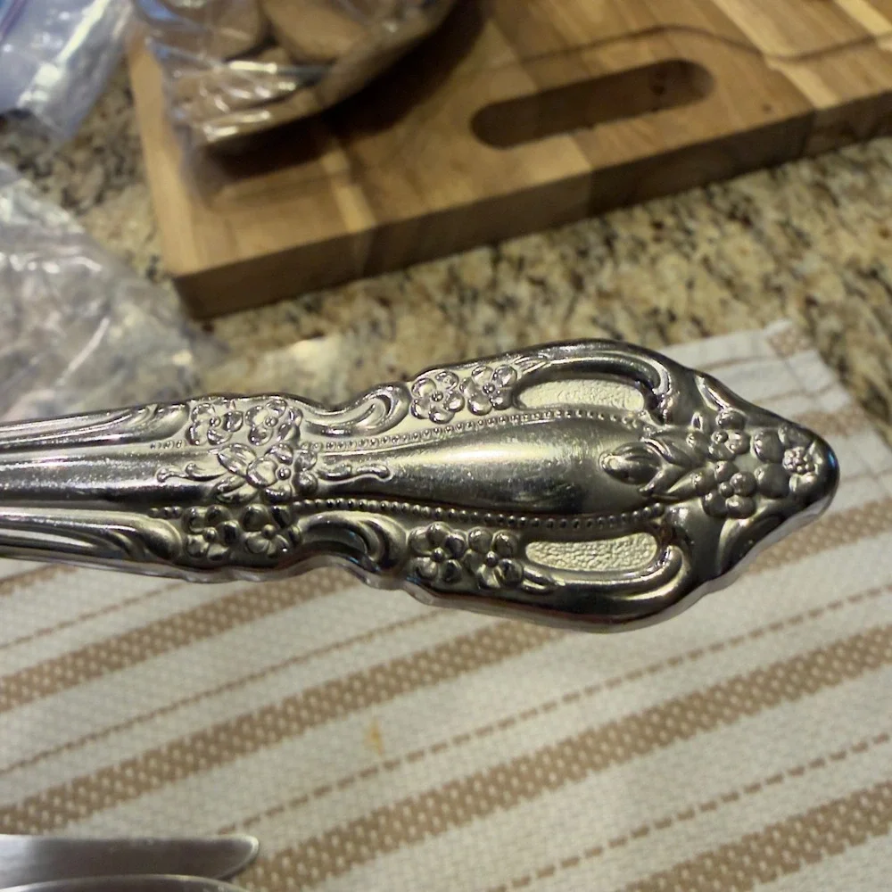 Oneida Raphael‎ Stainless Steel Dinner Knives Set of 6 Ornate Floral Flatware